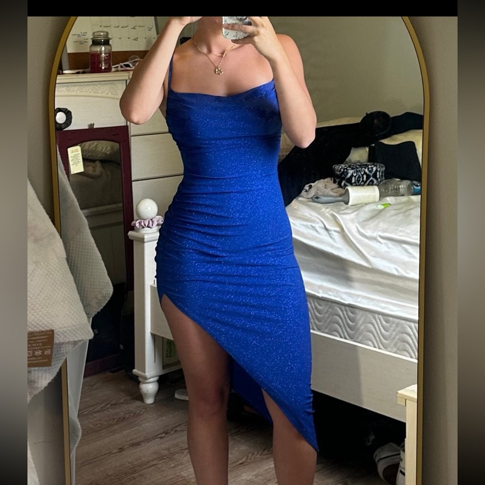 Blue Midi Dress Formal